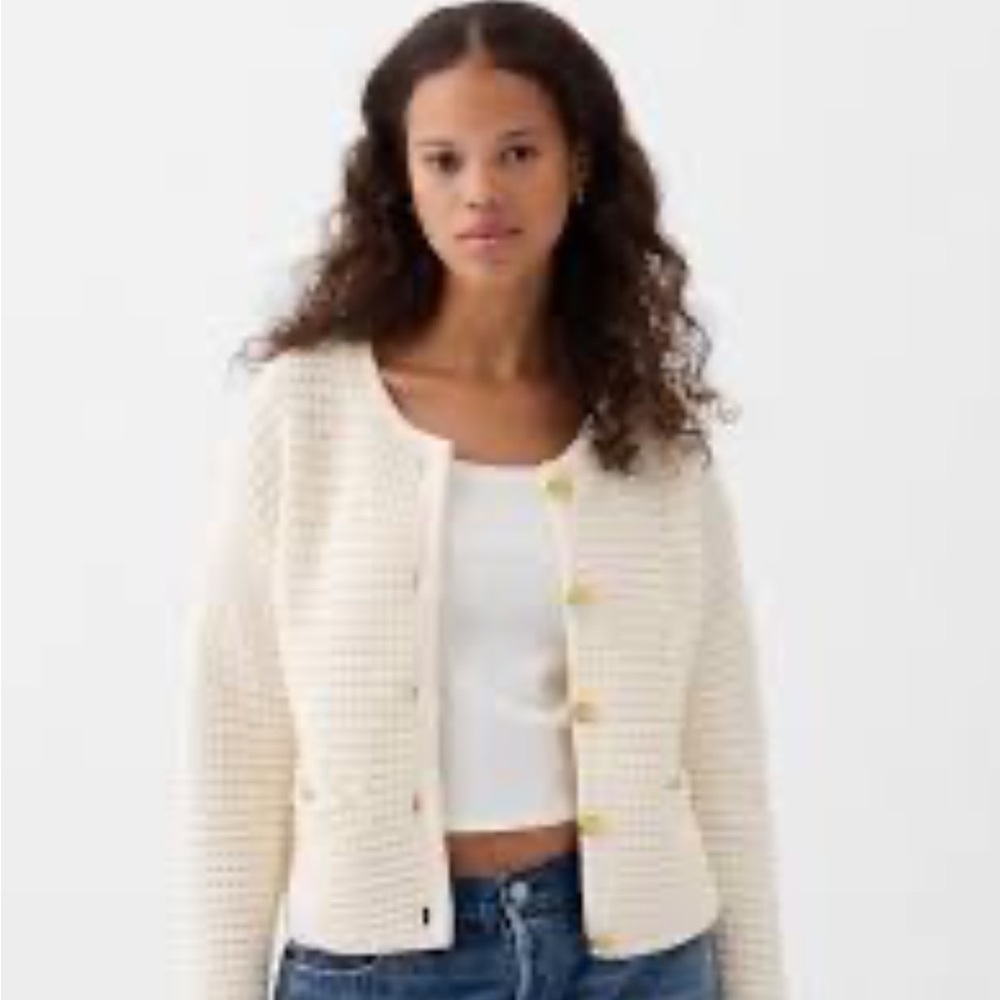 GAP Textured Cotton Cardigan